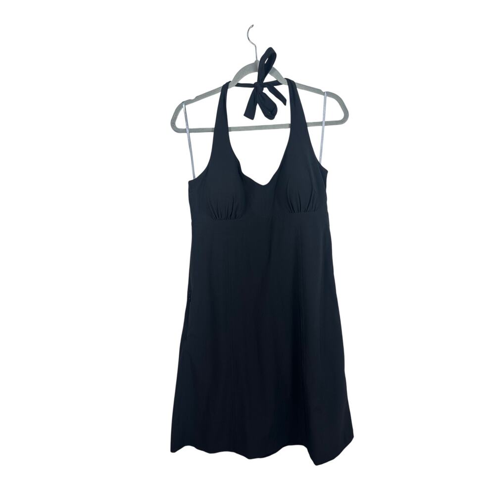 Athleta Pack Everywhere Dress 2 Women 12 Black NWT Halter Travel‎ 215164